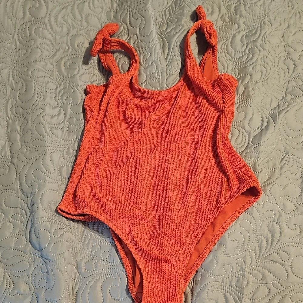 Kona Sol Orange Bodysuit One Piece Swimsuit